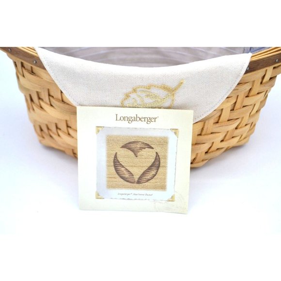 LONGABERGER 2006 Heartwood Serving Bowl Basket Combo Set Liner, Lid, Protector - Picture 5 of 7